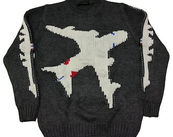 Vintage Louis Vuitton Airplane Sweater XS - Runway Collector's Knit