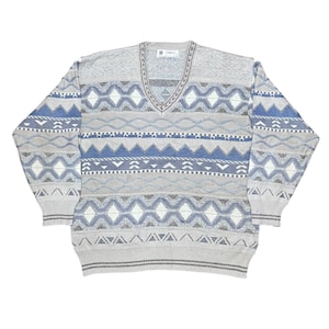 Vintage Coogi Style Knit Sweater - 90s Hip Hop Pullover
