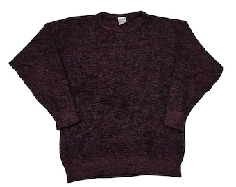 Vintage 90s Coogi Style Knit Sweater: Abstract 3D Pullover, Size M