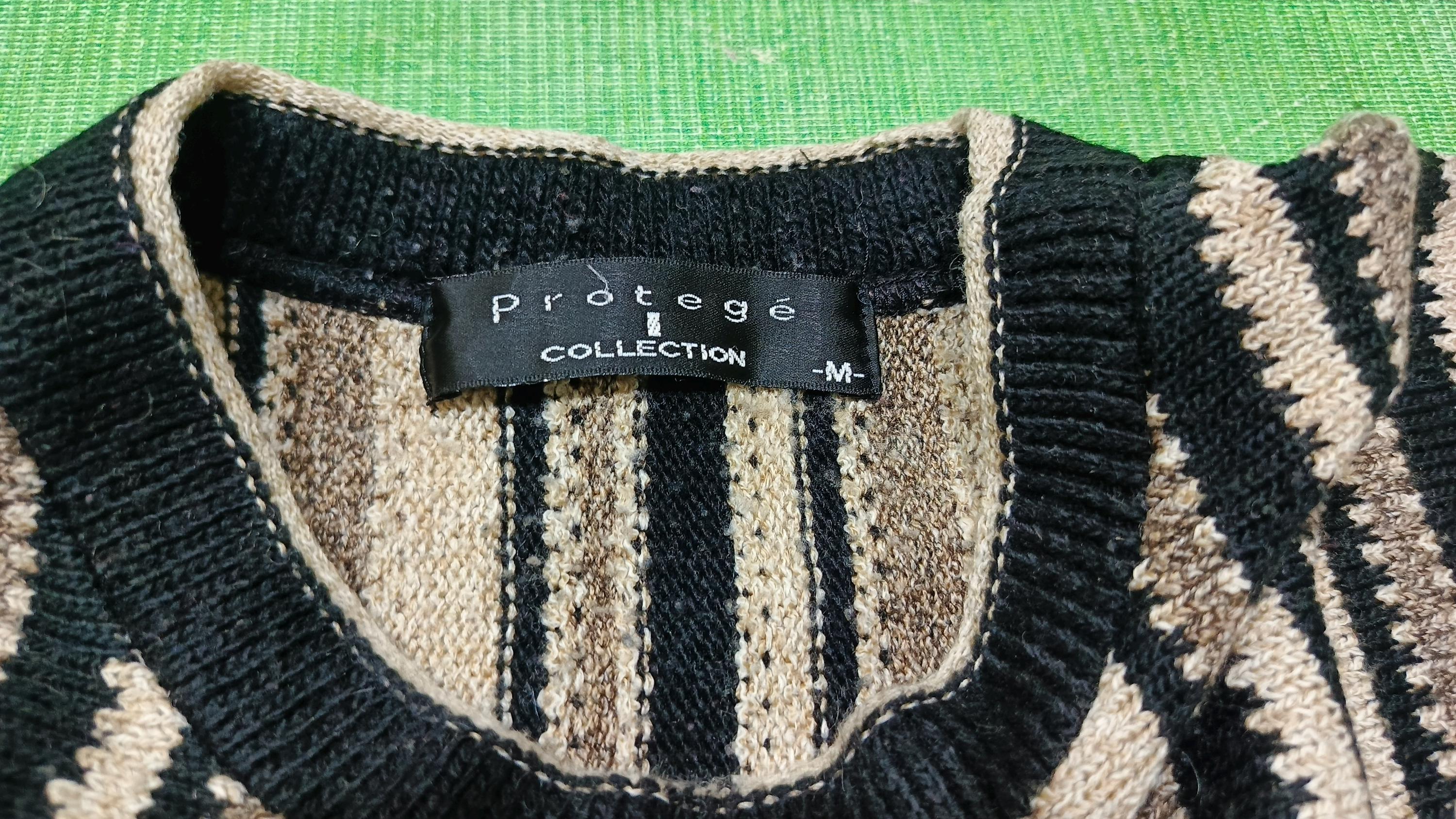Vintage Protegé 3D Knit Sweater | Coogi Style Vertical Stripes 