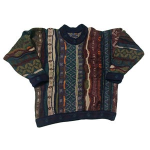 Vintage Coogi 3D Knit Sweater: 90s Hip Hop Style, Men's L - Etsy