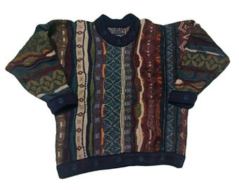 Vintage 1990s Coogi 3D Knit Short Sleeve Crewneck Sweater Made in