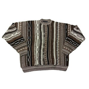 Vintage Protégé Coogi Style Sweater | 90s Textured Knit Hip Hop Pullover | Cosby Biggie Streetwear - Bold Sweater Size XXL
