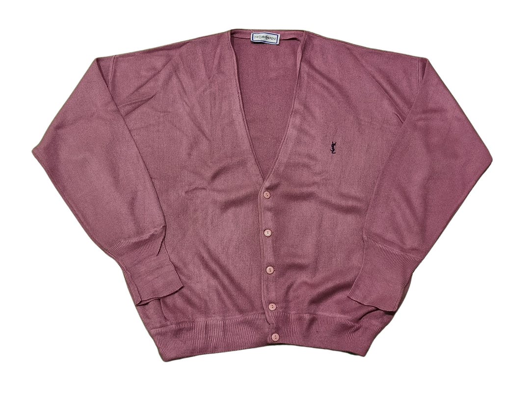 【Vintage】美品★Yves Saint Laurent ピンクカーディガン SAINT LAURENT - 【Vintage】美品☆Yves Saint Laurent ピンク