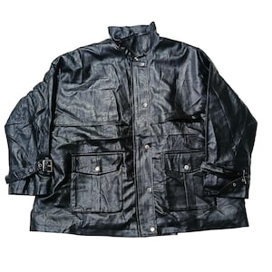 Vintage Black Leather Jacket | Retro Moto Biker Style | 80s 90s Grunge Jacket | Menswear | Rare Classic Streetwear