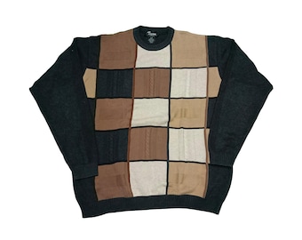 Vintage Tosani Canada Coogi Style Sweater: 90s Retro Knit, Size L