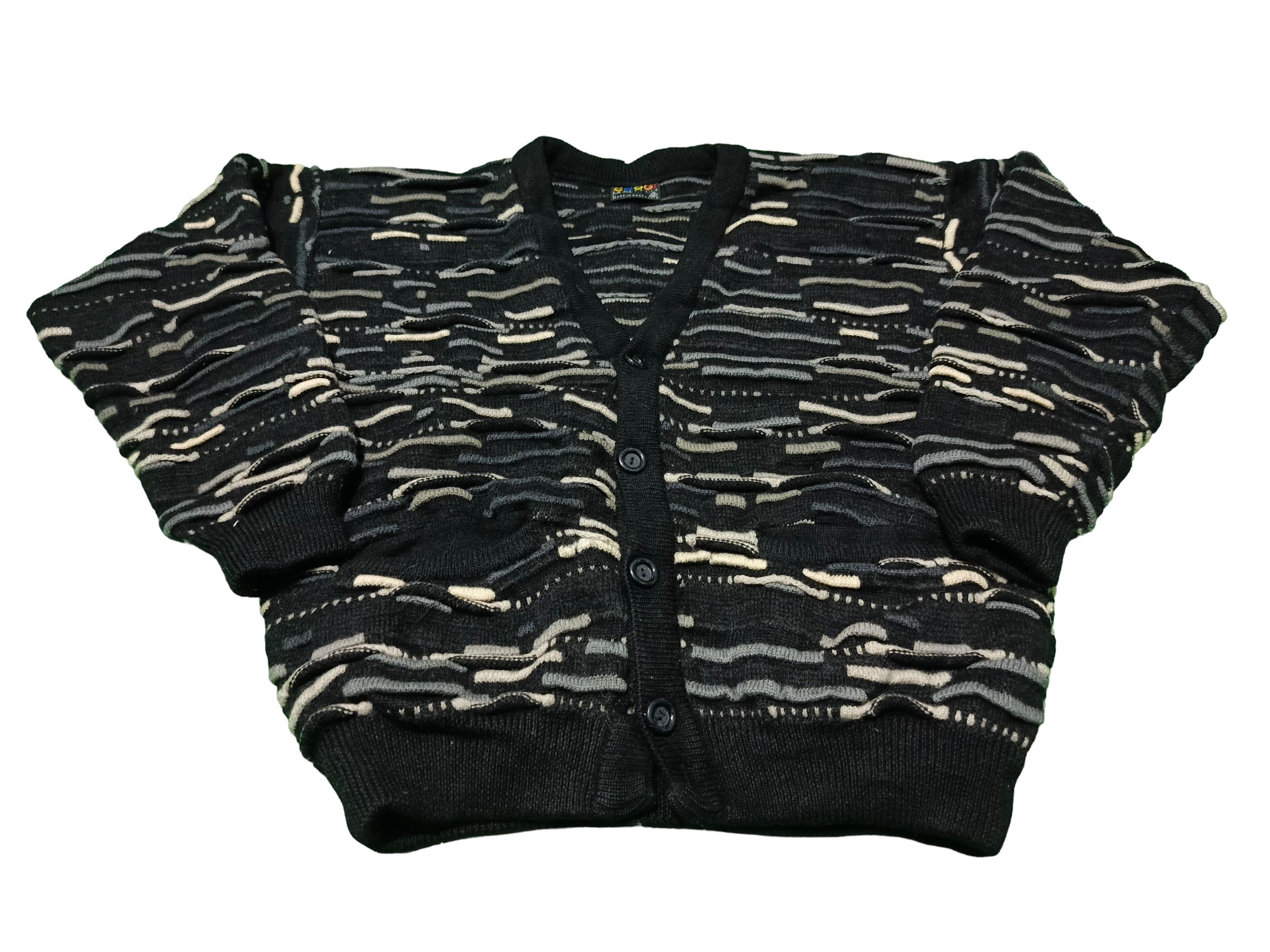 【Vintage】COOGI 3D KNIT CARDIGAN Vintage 90s multicolor 3d sweater coogi cardigan