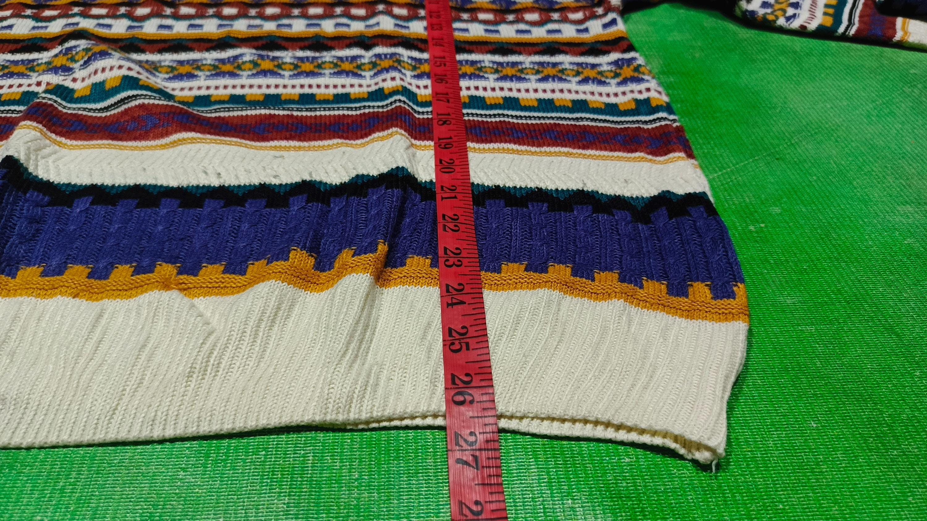 90年代ヴィンテージ Coogi スタイル テクスチャードニットセーター 
