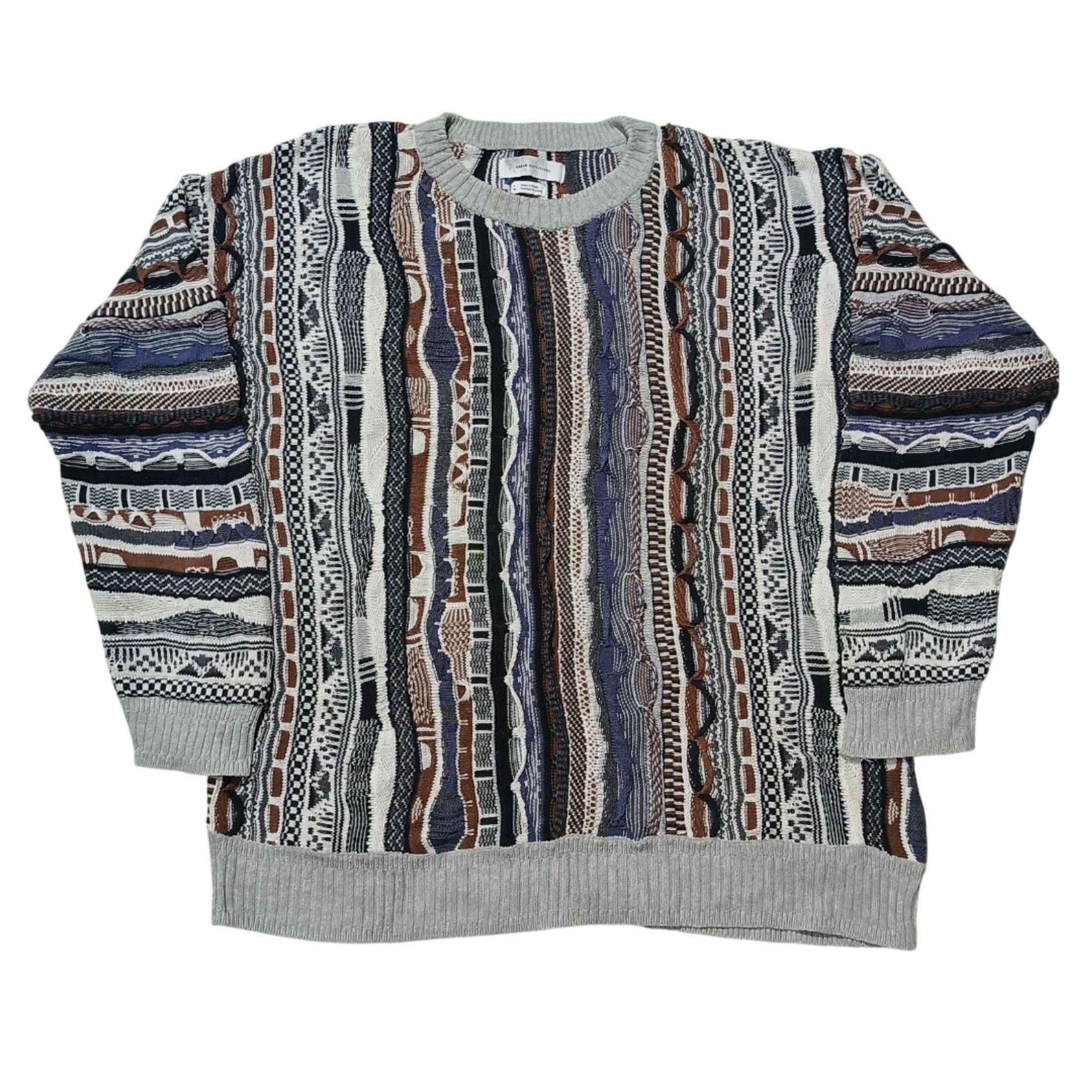 Vintage 90s Urban Outfitters Coogi Style Sweater: Textured Knit