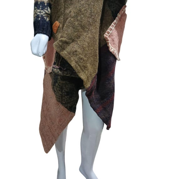 Vintage Handmade Honeybea Patchwork Cardigan | Up… - image 5