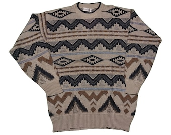 Vintage 90s the Sweater Shop Multicolour Knit Sweater / Grandpa