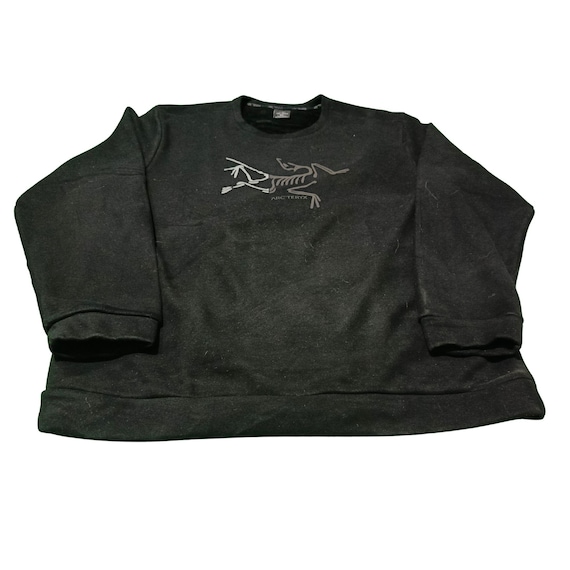 Arc'teryx Black Crewneck Sweatshirt 5XL - Fossil Logo Techwear