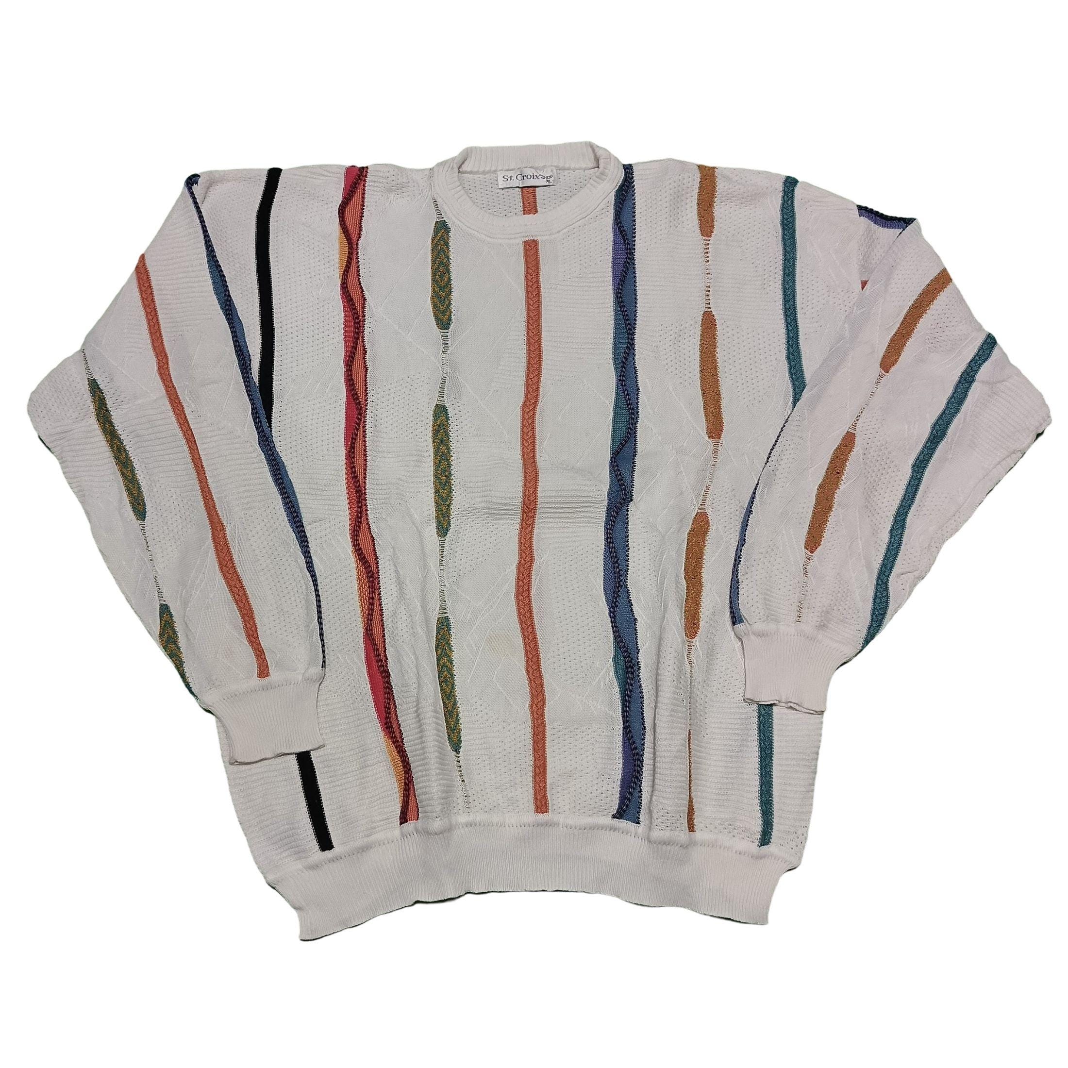 Vintage St. Croix Coogi-style Sweater: 90s Textured Knit