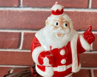 vintage Harret Gilmar plastic lighted KING Santa Claus COIN BANK