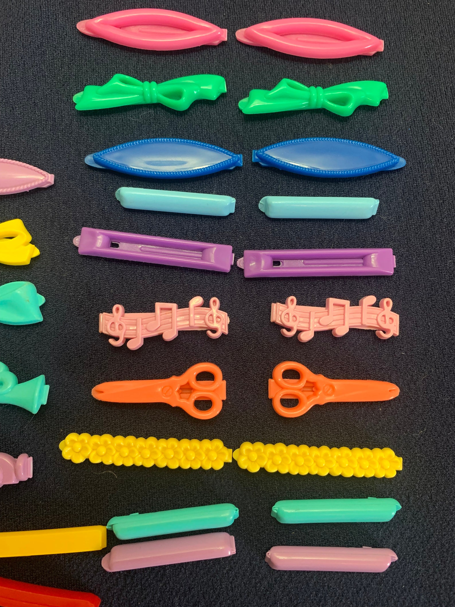 Vintage Lot 76 Pc Plastic HAIR Accessories Plastic BARRETTES Etsy