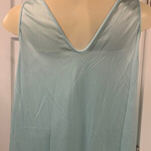 vintage Aqua Blue NIGHTY Lorraine lingerie Nightie nightgown Slip Dress small image 4