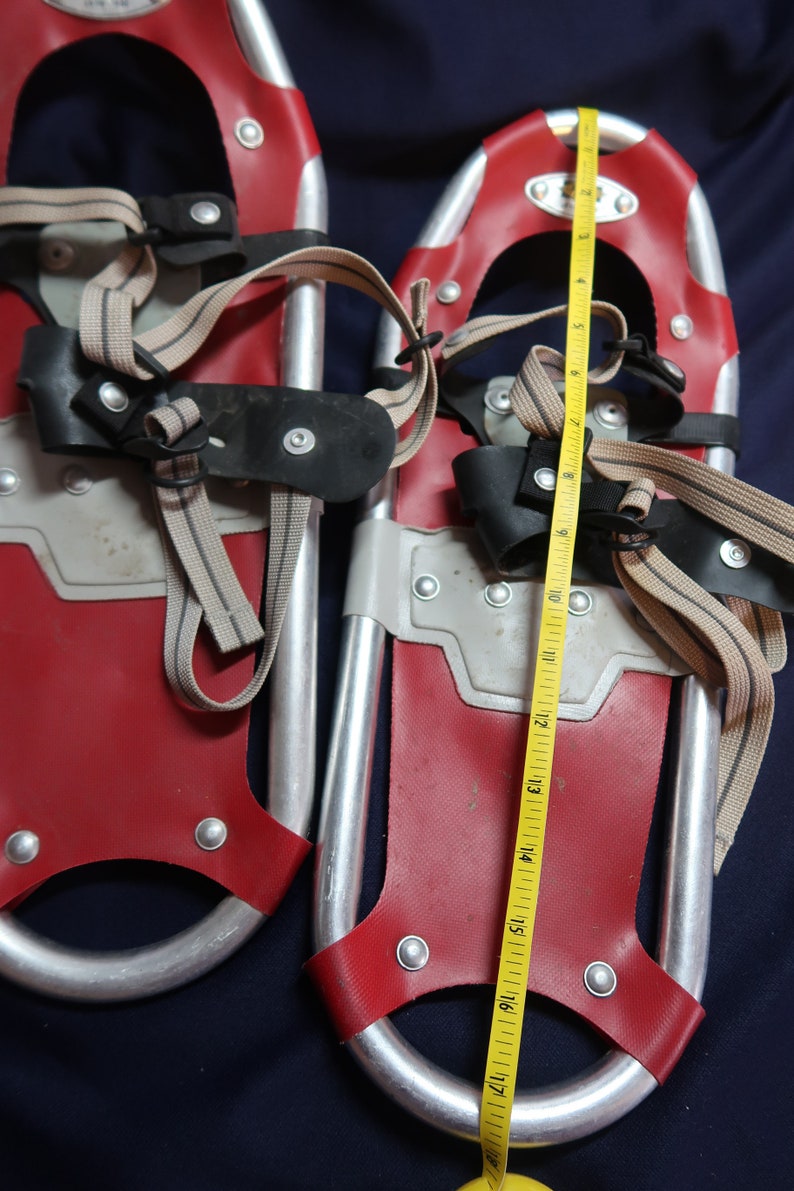 Vintage RED Snow Shoes ATLAS snowshoe aluminum vinyl retro Etsy