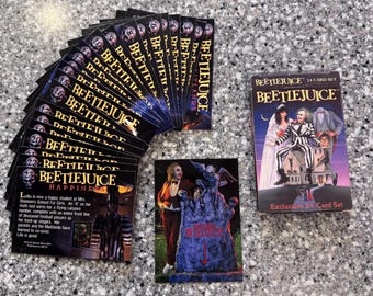 BEETLEJUICE NECA Trading Exclusive 24 Card Set 2001 opened NICE!! Tim Burton