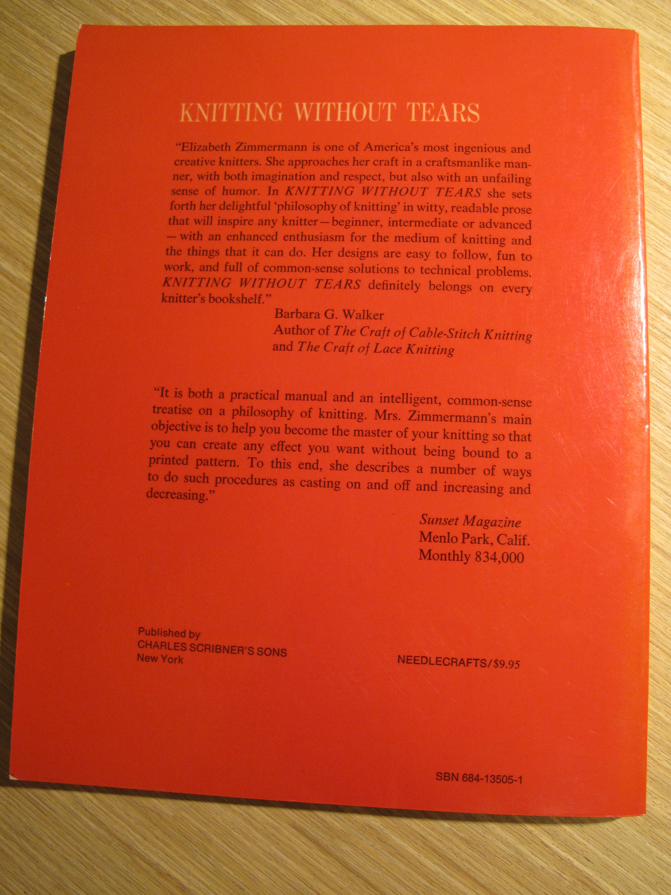 KNITTING WITHOUT TEARS Book techniques directions craft guide Etsy