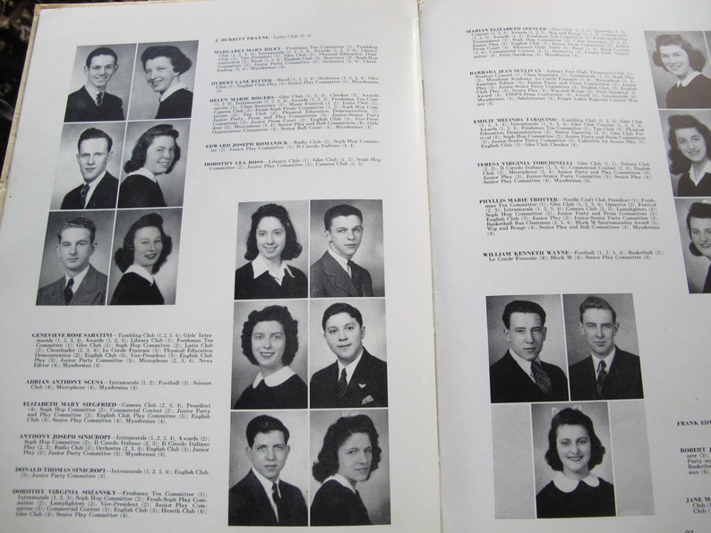 1942 MYNDERSIAN Annual Year Book MYNDERSE Academy Seneca Falls Etsy