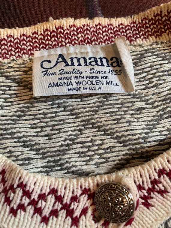 vintage AMANA Woolen Mill Button up Cardigan Swea… - image 2