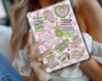 Matcha Kindle Insert for Clear Case Printable Matcha Lover Gift for Book Lover Cute Girly Insert for Paperwhite Oasis Colorsoft Scribe Basic