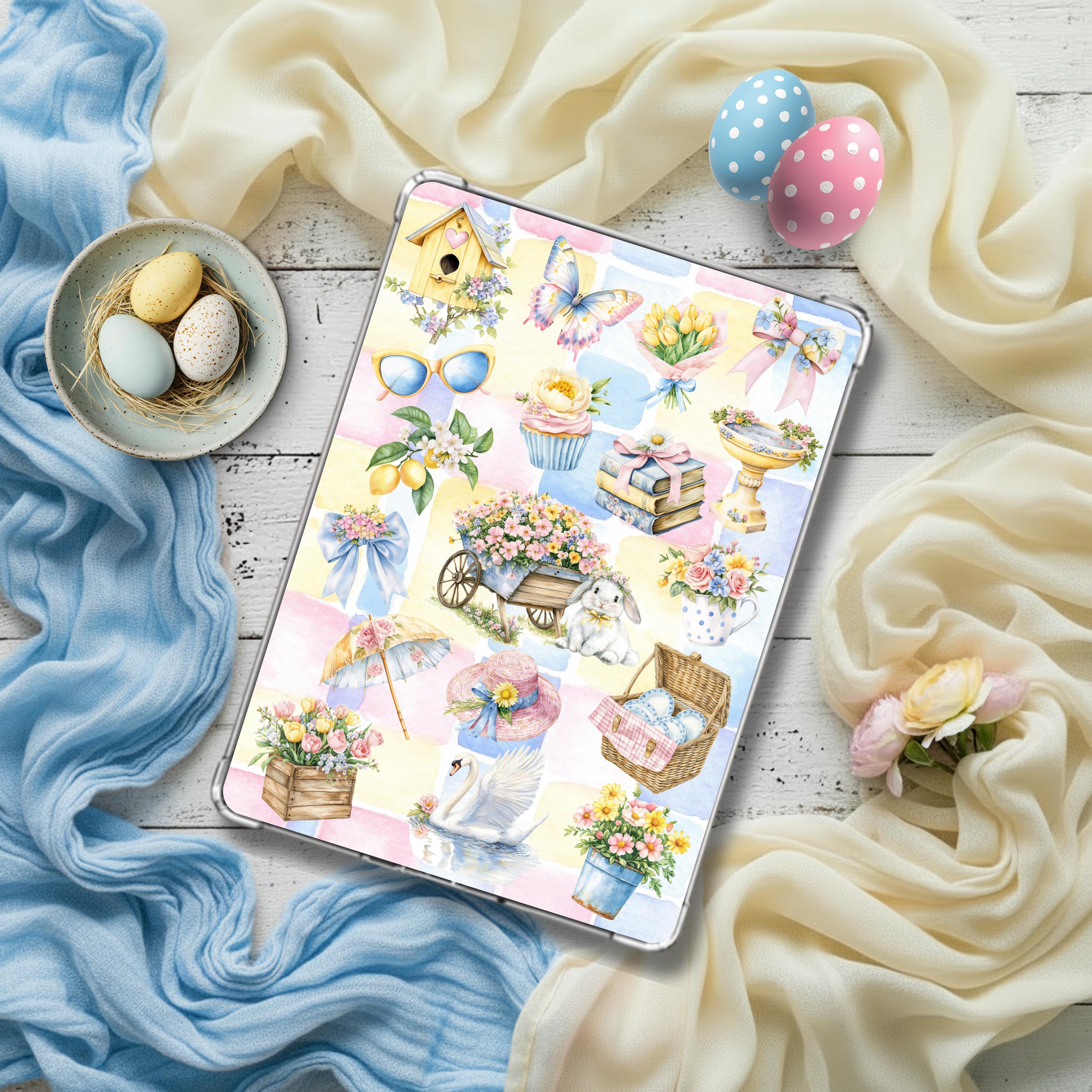 Pastel Spring Kindle Insert Printable Floral Cottagecore Digital ...