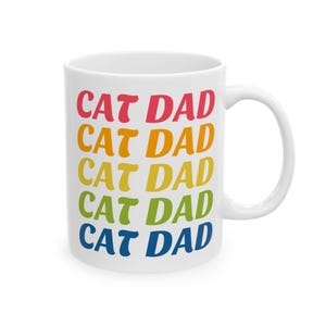 Cute Cat Ceramic Mug - Perfect Gift for Cat Lovers, Animal Lovers, Coffee Lovers, Pet Owners, Birthday Present