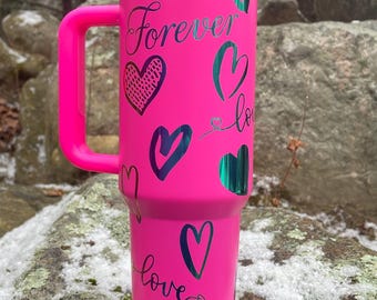 Große Herzen 40oz Becher