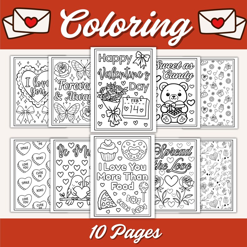Valentine’s Day Activity Bundle for Kids 30+ Printable Games, Coloring ...