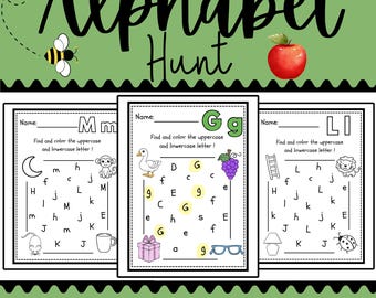 Búsqueda del alfabeto A-Z / Reconocimiento de letras mayúsculas y minúsculas + Diversión para colorear