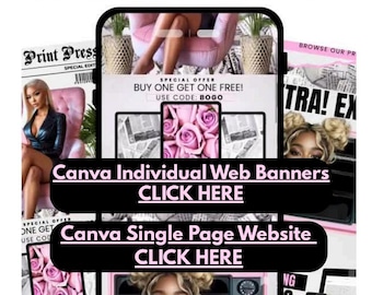 Paquete de plantillas de sitios web de Canva / Diseño de página de destino editable / Descarga digital /
