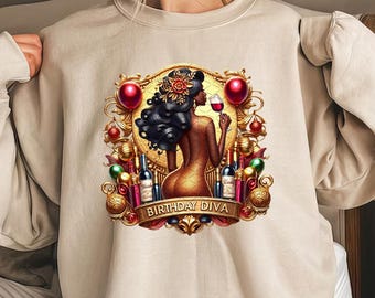 Birthday Diva PNG | High Quality Sublimation Design (Digital Download)