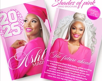 2025 Graduation Booklet |  Editable Canva Templates | Senior Keepsake | Custom Grad Gift | Graduation Announcement
