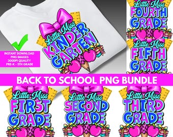 Back to School Shirt Bundle | Pre-K to 5th Grade Shirts | Kids Grade Level Tee | Classroom Outfit | First Day of School Shirt Set, Canva PRO