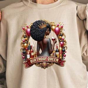 BIRTHDAY QUEEN DESIGN | Png High Quality | Instant Download | 300 dpi | Sublimation png | Dtf design | No background
