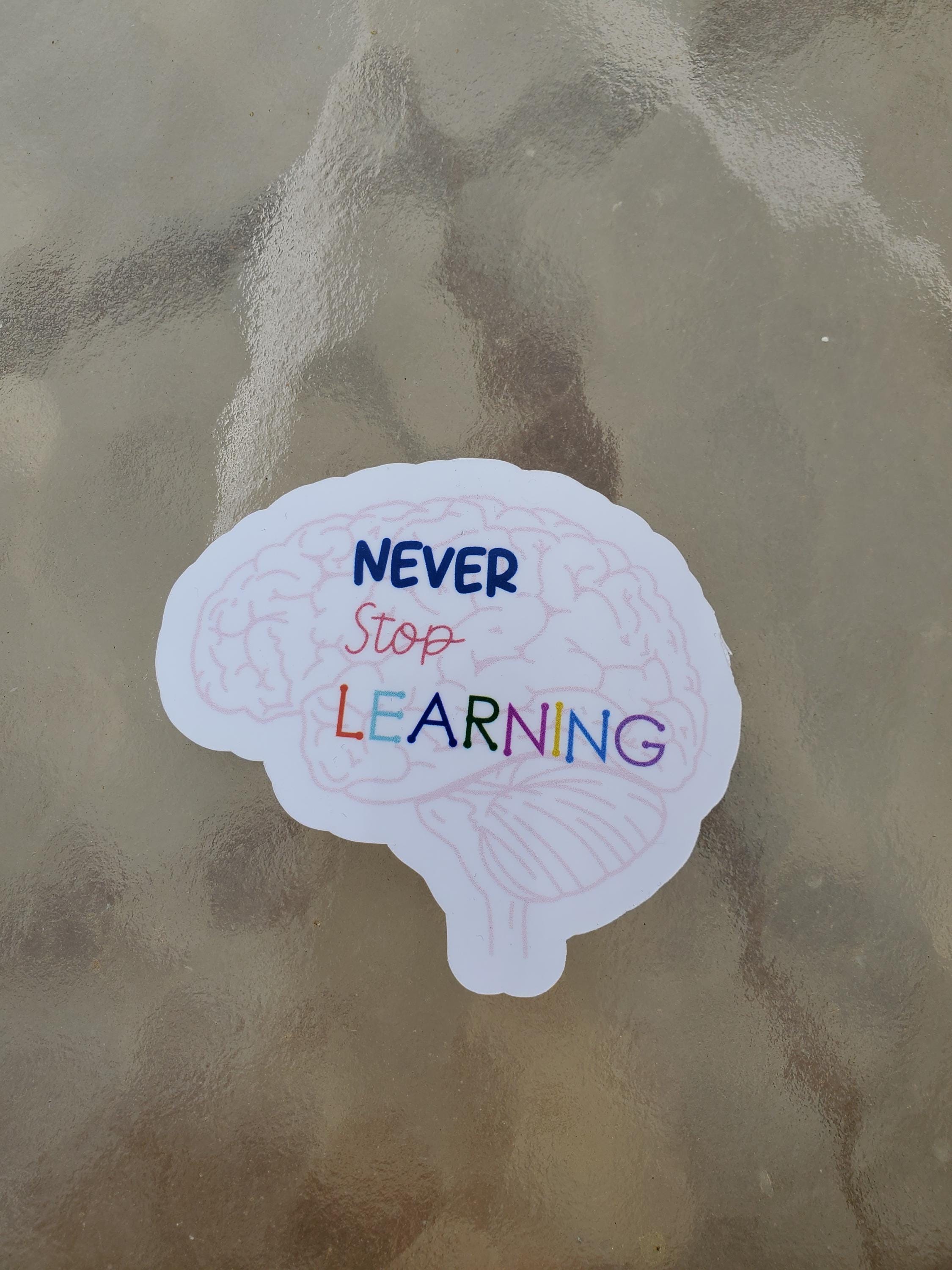 Stickers For College Students Laptop Never Give Up - 6x2 Inch ...
