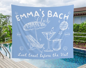 Beach Bachelorette Party Tapestry: Last Toast Backdrop