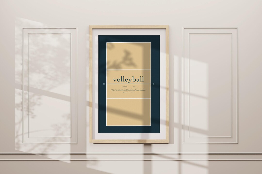 Volleyball Definition Poster - Minimalist Sports Wall Art - Volleyball ...