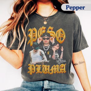 Peso Pluma T-Shirt, Exodo Album Merch, Mexican Corridos Tumbados Shirt, Vintage Peso Pluma Merch, Peso Pluma Fan Gift, Doble P Album Cover.