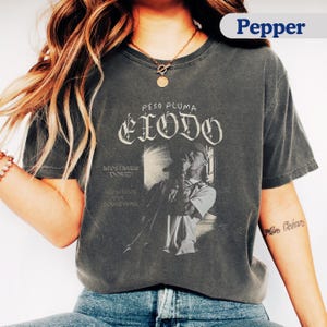 Peso Pluma T-Shirt, Exodo Album Merch, Mexican Corridos Tumbados Shirt, Vintage Peso Pluma Merch, Peso Pluma Fan Gift, Doble P Album Cover.