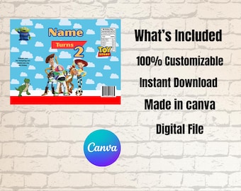 Archivo digital de bolsa de papas fritas de cumpleaños de Toy Story