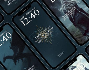 Dark Academia Aesthetic Phone Wallpapers: Fourth Wing, Iron Flame & Onyx Storm | Vintage-inspired Digital Download, iPhone + Android | V2