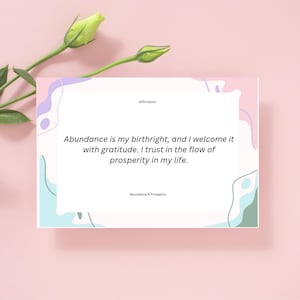 Money & Wealth Affirmation Cards | Financial Abundance | Prosperity Quotes | Printable Law of Attraction Mindset Cards