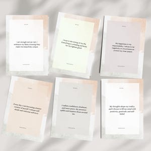 Cartões de Afirmação para Imprimir | Amor-próprio, Motivação e Atenção Plena | Citações Positivas Diárias | Download Digital para Registro no Diário | Meditação