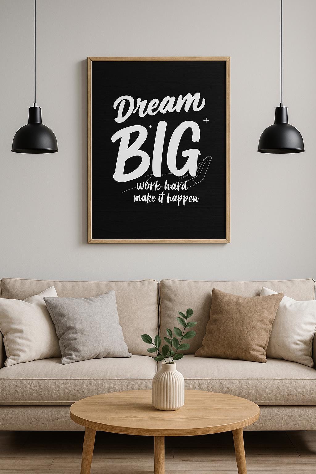 Motivational Typography Print – Minimalist Hustle Wall Art (digital ...