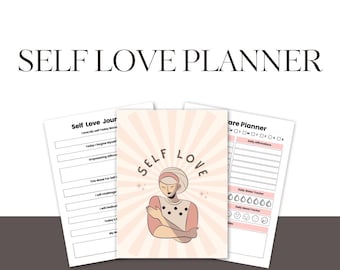 Self Love Planner Printable – Daily Affirmations & Gratitude Journal PDF for Mindfulness plus Self Care