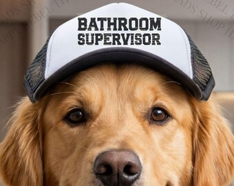 Funny Dog Trucker Hat, Halloween Costume for Dogs, Velcro Dog Attire, Dog Mom Gift