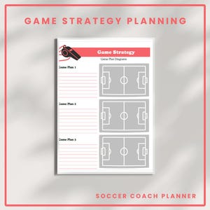 Soccer Tactical Planner | Game Strategy Diagrams | Printable PDF | Coaching Tool | Instant Download
