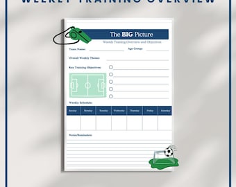Youth Soccer Coach Planner | Weekly Practice Template (PDF)